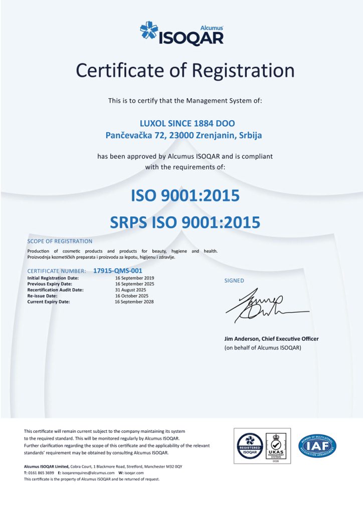 17915 QMS recert cert ISO 9001